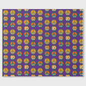 Kijk wie is de Hippie Peace Glasses van 1960 Cadeaupapier (Vlak)