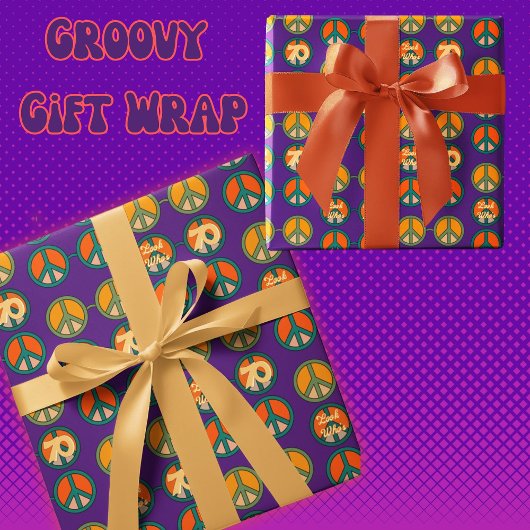 Kijk wie is de Hippie Peace Glasses van 1960 Cadeaupapier