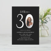 Kijk Wie is Dertig Minimale Foto 30e Verjaardag Kaart (Staand voorkant)