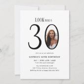 Kijk Wie is Dertig Minimale Foto 30e Verjaardag Kaart (Voorkant)