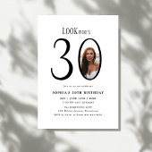Kijk Wie is Dertig Minimale Foto 30e Verjaardag Kaart