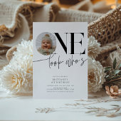 Kijk Wie is een moderne eenvoudige foto 1e verjaar Kaart