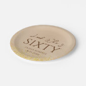 Kijk wie is elegant gouden 60e verjaardagsfeest papieren bordje (Gekanteld)