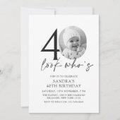 Kijk wie is moderne eenvoudige foto 40e verjaardag kaart (Voorkant)