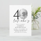 Kijk wie is moderne eenvoudige foto 40e verjaardag kaart (Staand voorkant)