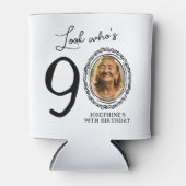 Kijk Wie Negentig Foto 90ste Verjaardag Blikjeskoeler (Voorkant)