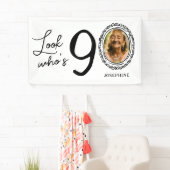 Kijk Wie Negentig Foto 90ste Verjaardag Spandoek (Insitu)