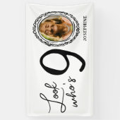 Kijk Wie Negentig Foto 90ste Verjaardag Spandoek (Verticaal)