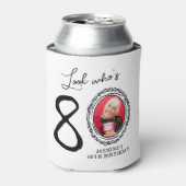 Kijk wie tachtig foto 80ste verjaardag blikjeskoeler (Blikje Voorkant)