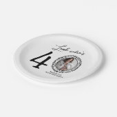 Kijk wie veertig is Foto 40e verjaardag Papieren Bordje (Gekanteld)