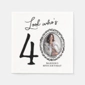 Kijk wie veertig is Foto 40e verjaardag Servet (Voorkant)