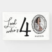 Kijk wie veertig is Foto 40e verjaardag Spandoek (Horizontaal)