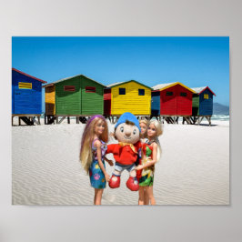 Kijk wie we aan het strand hebben opgepikt. poster