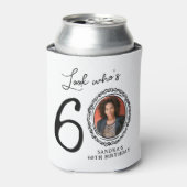 Kijk Wie Zestig Foto 60ste Verjaardag Blikjeskoeler (Blikje Voorkant)