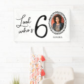 Kijk Wie Zestig Foto 60ste Verjaardag Spandoek (Insitu)