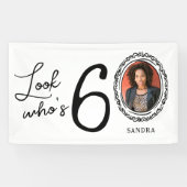 Kijk Wie Zestig Foto 60ste Verjaardag Spandoek (Horizontaal)