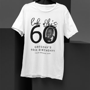 Kijk wie zestig is   Foto 60e verjaardag T-shirt