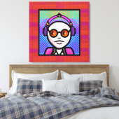 Kijk Zie en Shades Canvas Afdruk (Insitu (Slaapkamer))
