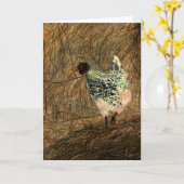 "Kijken" - Digitaal getransformeerde kip op Hay Kaart (Gele Bloem)