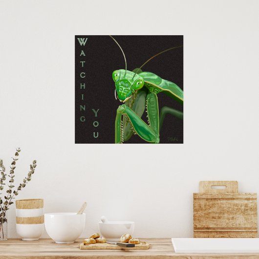 Kijken - Groene versie Poster (Keuken)