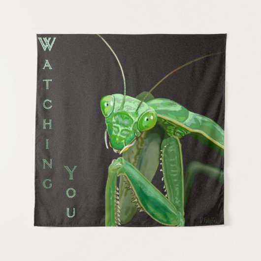 Kijken - Groene versie Wandkleed (Voorkant)