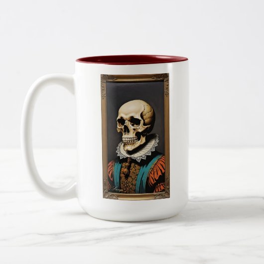 Kijken hoe verf droog is tweekleurige koffiemok (Links)