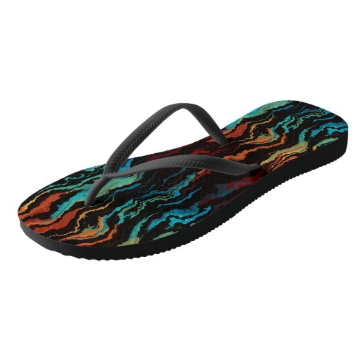 Kijken in het abstracte Vuur Teenslippers (Schuin)