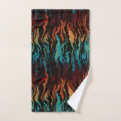Kijken in het vuur abstract bad handdoek (Handdoek)