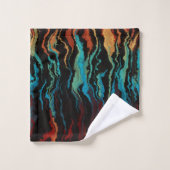 Kijken in het vuur abstract bad handdoek (Wasdoekje)