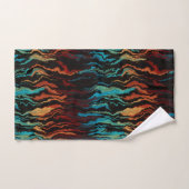 Kijken in het vuur abstract bad handdoek (Handdoek)