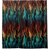 Kijken in het vuur abstract douchegordijn (Voorkant)