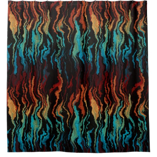 Kijken in het vuur abstract douchegordijn (Voorkant)