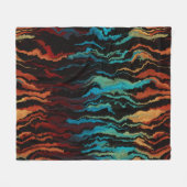 Kijken in het vuur abstract fleece deken (Voorkant (Horizontaal))