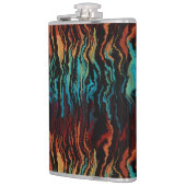 Kijken in het vuur abstract heupfles (Links)