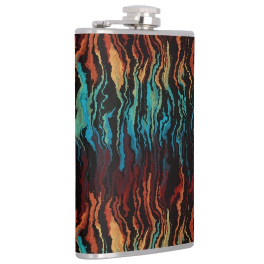 Kijken in het vuur abstract heupfles (Rechts)