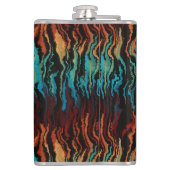 Kijken in het vuur abstract heupfles (Achterkant)