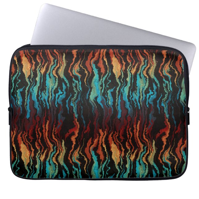 Kijken in het vuur abstract laptop sleeve (Voorkant)