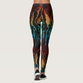 Kijken in het vuur abstract leggings (Achterkant)