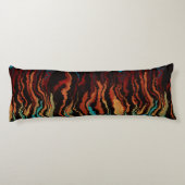 Kijken in het vuur abstract lichaamskussen (Achterkant)