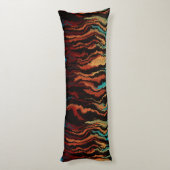 Kijken in het vuur abstract lichaamskussen (Achterkant (Verticaal))