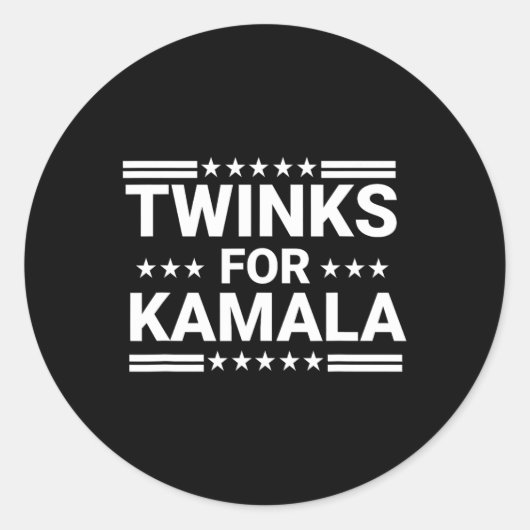 Kijken Kamala Harris 1 Ronde Sticker (Voorkant)