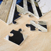 Kijken naar beneden de pier legpuzzel (Zijkant)