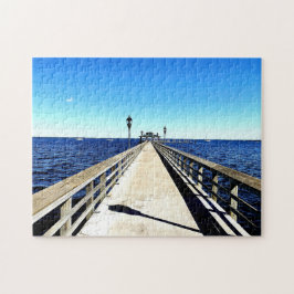 Kijken naar beneden de pier legpuzzel