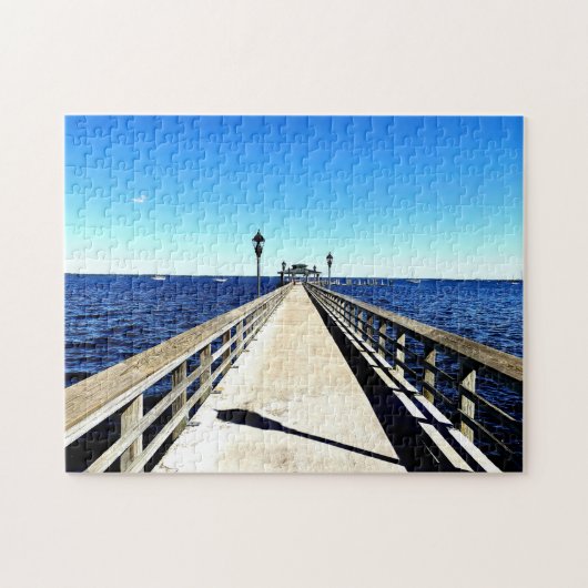 Kijken naar beneden de pier legpuzzel (Horizontaal)