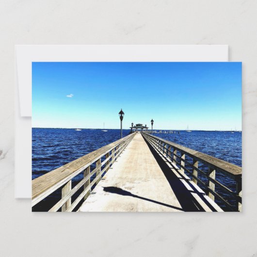 Kijken naar beneden de pier notitiekaartje (Voorkant)