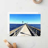 Kijken naar beneden de pier notitiekaartje (Voorkant / Achterkant in situ)