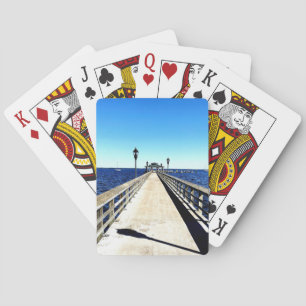Kijken naar beneden de pier pokerkaarten