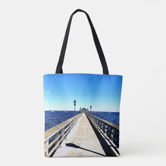 Kijken naar beneden de pier tote bag (Achterkant)