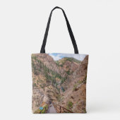 Kijken naar beneden Zeven Herfsten trap Canvas tas (Achterkant)