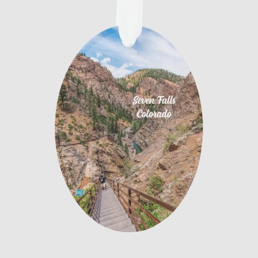 Kijken naar beneden Zeven Herfsten trappen Ovaal O Ornament (achterkant)